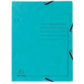 Exacompta 3-klepsmap 55422E Turkoois Gewafeld karton 25 Stuks