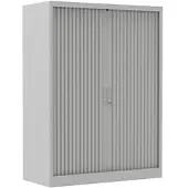 Ceha Roldeurkast Metaal 3 Planken Afsluitbaar 1.000 x 450 x 1.350 mm Grijs