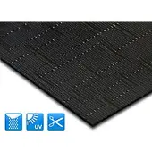 Casa Pura Ferrara Buitenkleed Polyester, PVC (polyvinylchloride), vinyl Rechthoekig Zwart 60 x 300 cm