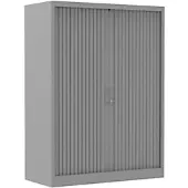Ceha Roldeurkast Metaal 4 Planken Afsluitbaar 1.000 x 450 x 1.350 mm Zilver