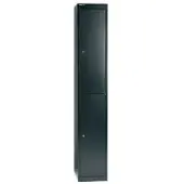 Bisley Staal Garderobekast 2 Deuren 1 kluis Sleutel 305 x 457 x 1.802 mm Zwart