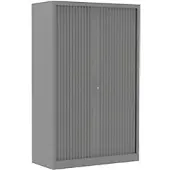 Ceha Roldeurkast Metaal 4 Planken Afsluitbaar 1.200 x 450 x 1.600 mm Zilver