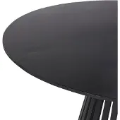 Beliani MESILLA - Ronde eettafel - Zwart - 120 cm - Acaciahout