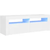 vidaXL Tv-meubel met LED-verlichting 120x35x40 cm wit