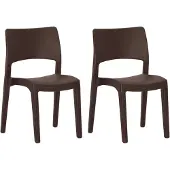 vidaXL Tuinstoelen 2 st polypropeen mokkakleurig