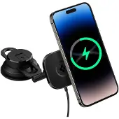 Spigen OneTap Pro 3 - Telefoonhouder auto - Dashboard of voorruit - Draadloos opladen - Magnetisch - Zwart