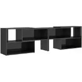 vidaXL Tv-meubel 149x30x52 cm bewerkt hout hoogglans grijs