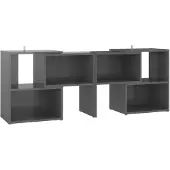 vidaXL Tv-meubel 104x30x52 cm bewerkt hout hoogglans grijs