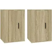 vidaXL Tv-wandmeubels 2 st 40x34,5x60 cm sonoma eikenkleurig