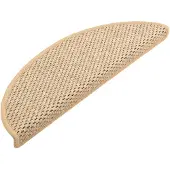 vidaXL Trapmatten zelfklevend 15 st sisal-look 65x21x4 cm lichtbeige