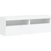 vidaXL Tv-wandmeubels met LED-verlichting 2 st 60x30x40 cm wit