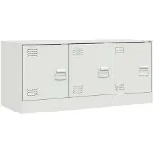 vidaXL Tv-meubel 99x39x44 cm staal wit