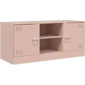 vidaXL Tv-meubel 99x39x44 cm staal roze