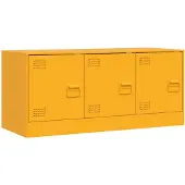 vidaXL Tv-meubel 99x39x44 cm staal mosterdgeel