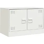 vidaXL Tv-meubel 67x39x44 cm staal wit
