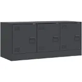 vidaXL Tv-meubel 99x39x44 cm staal antracietkleurig