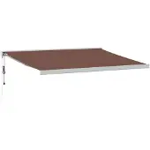 vidaXL Luifel automatisch uittrekbaar 400x300 cm bruin