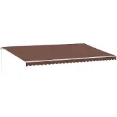 vidaXL Luifel handmatig uittrekbaar met LED 600x350 cm bruin