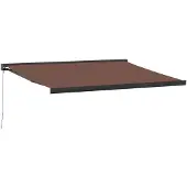 vidaXL Luifel handmatig uittrekbaar 450x300 cm bruin