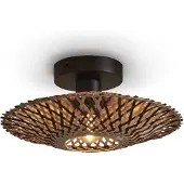 Good&Mojo Plafondlamp Kalimantan, dimbaar, zwart, Woon-/ Eetkamer, Bamboe, Design, plafondlamp