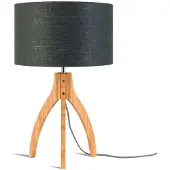 Good&Mojo Bamboe LED Tafellamp Annapurna | 1X E27 Max 40W | Dark Grey