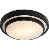QAZQA Moderne plafondlamp zwart met wit 35cm 2-lichts IP44 - Walden