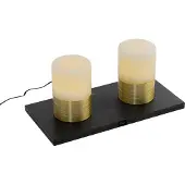 QAZQA Set van 2 tafellampen goud RGBW oplaadbaar IP54 - Alessia