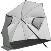 VirtuFit Strandparasol Premium - Windscherm - Strandtent - 200 cm - Grijs