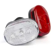 Ikzi Light Ikzilight LED fietsverlichtingsset - wit en rood - incl. batterijen en bevestigingen