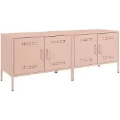vidaXL Tv-meubelen 2 st 68x39x50,5 cm staal roze