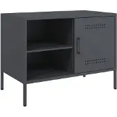 vidaXL Tv-meubel 68x39x50,5 cm staal antracietkleurig
