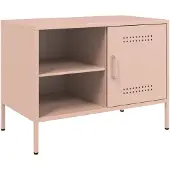 vidaXL Tv-meubel 68x39x50,5 cm staal roze