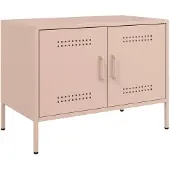 vidaXL Tv-meubel 68x39x50,5 cm staal roze