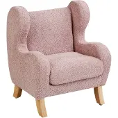 Beliani FARUM - Kinderfauteuil - Lichtroze - Bouclé