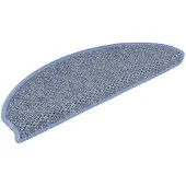 vidaXL Trapmatten zelfklevend 15 st sisal-look 65x21x4 cm blauw