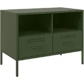 vidaXL Tv-meubel 68x39x50,5 cm staal olijfgroen