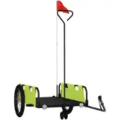 vidaXL Fietstrailer oxford stof en ijzer groen en zwart