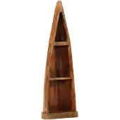 vidaXL Kast bootvorm 39x27x127 cm gerecycled hout