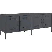 vidaXL Tv-meubelen 2 st 68x39x50,5 cm staal antracietkleurig