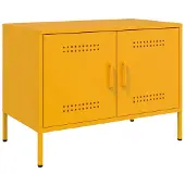 vidaXL Tv-meubel 68x39x50,5 cm staal mosterdgeel