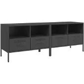 vidaXL Tv-meubelen 2 st 68x39x50,5 cm staal zwart