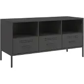 vidaXL Tv-meubel 100,5x39x50,5 cm staal zwart