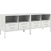 vidaXL TV-kastjes, 2 stuks, wit, 68x39x50,5 cm, staal