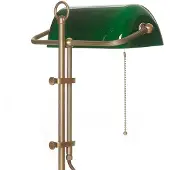 BERLINER MESSINGLAMP Bureaulamp TULSI, groen, Woon-/ Eetkamer, Glas, Antiek, bureaulamp
