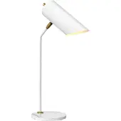Elstead Lighting Bureaulamp Quinto, wit / opaal, Woon-/ Eetkamer, metaal, Modern, bureaulamp