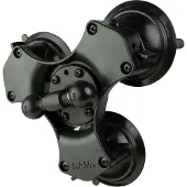 RAM Mount Twist-Lock drievoudige zuignap, dubbele b-maat balbasis