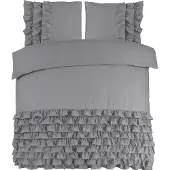 Dreamhouse Dekbedovertrek Cyprus Grey Percal-240 x 200 / 220 cm | Lits-Jumeaux