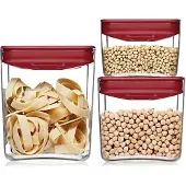 ClickClack Vershoudbox Pantry Cube - Set van 3 Stuks - Rood