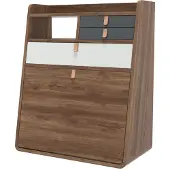Harto Gaston Secrétaire Stained Oak | Light Grey | Slate Grey | 60 cm