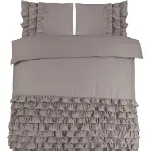 Dreamhouse Dekbedovertrek Cyprus Taupe Percal-240 x 200 / 220 cm | Lits-Jumeaux